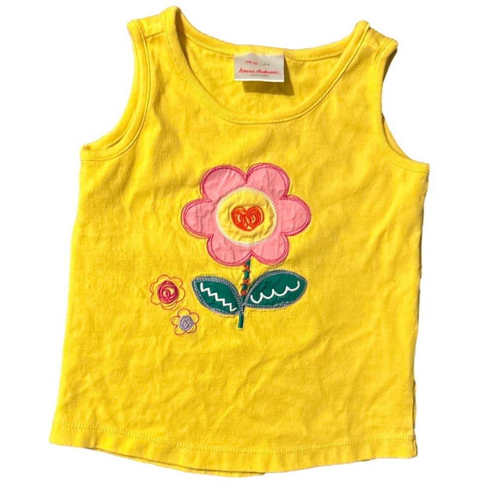 Hanna Andersson Yellow Pink Floral Tank Top 4